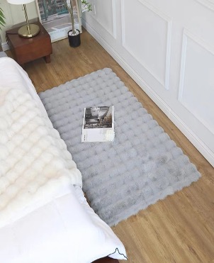 Plyšovy mäkkým koberec 60*120 cm - SIVÝ